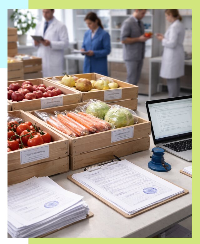 Сертификация овощей и фруктов в Томске от 9288 р. | Алешин-Тмс