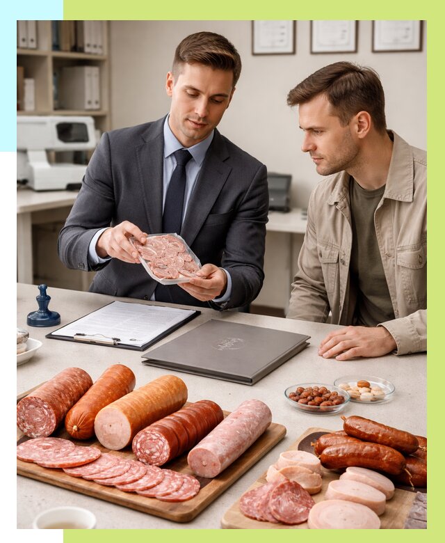 Сертификация колбасных изделий в Томске от 8195 р. | Алешин-Тмс