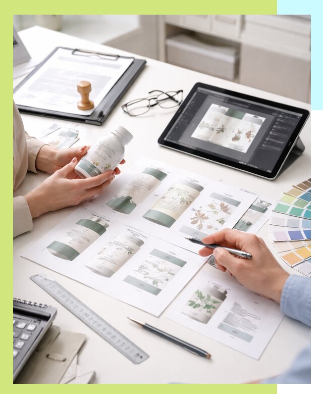 Профессиональная разработка дизайна и текста этикетки продукции в Томске