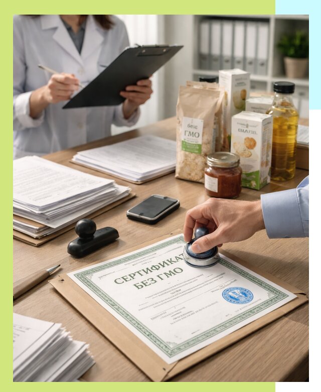 Получение сертификата Без ГМО для продукции в Томске